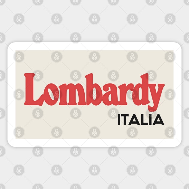 Lombardy // Italian Region Typography Design Sticker by DankFutura
